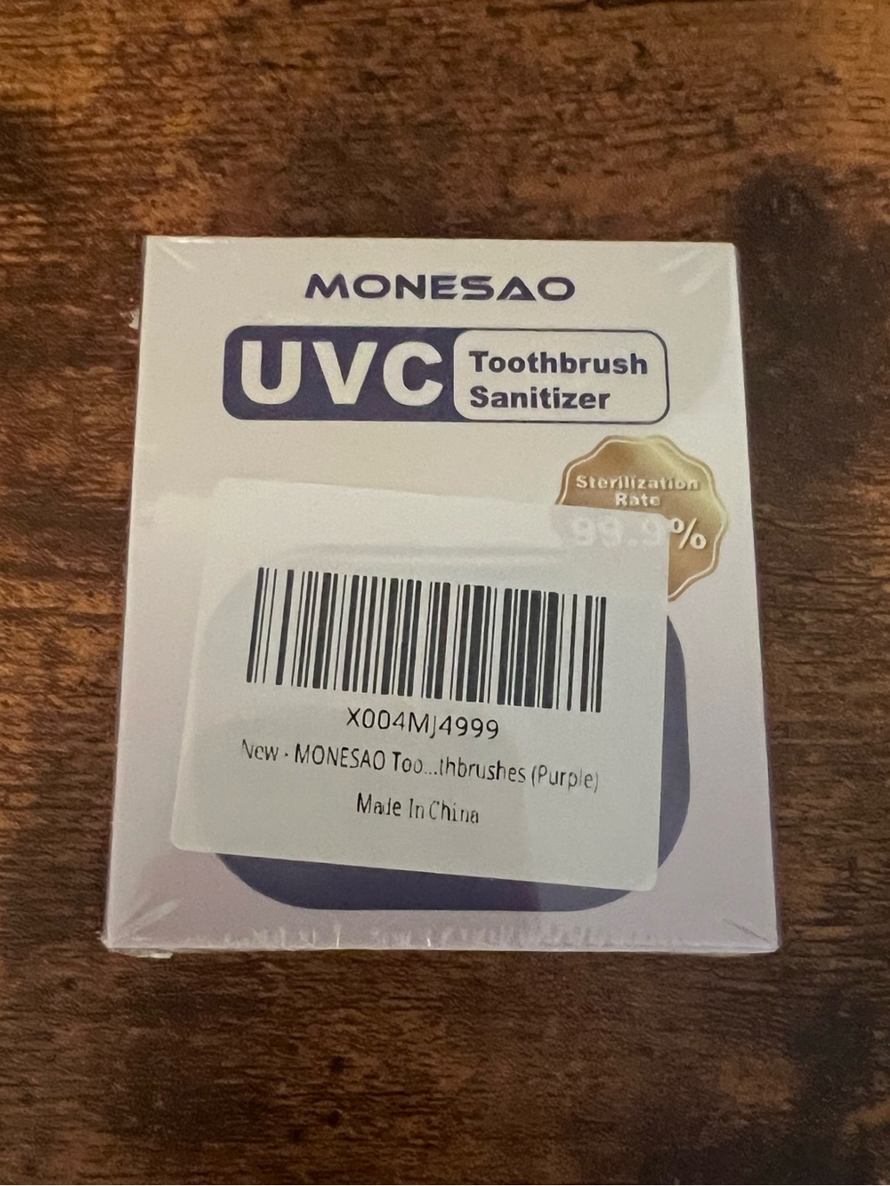 MONESAO Portable UVC Toothbrush Sanitizer - Purple